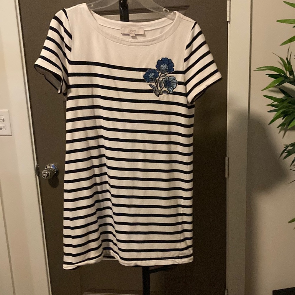 ⭐️loft striped shirt dress⭐️